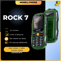 Điện thoại Mobell Rock 7 - 2sim4G loa to đèn pha sáng chói bền chắc pin5500mAh
