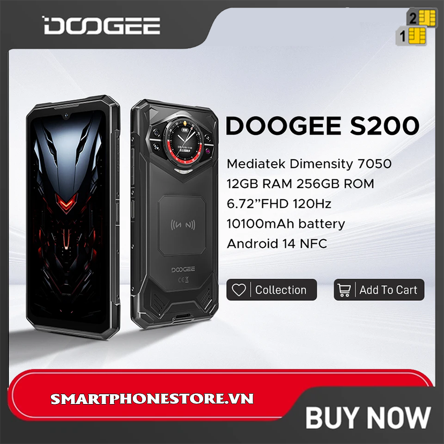 Doogee S200 (5G)- Chính hãng nguyên seal GIÁ TỐT - LH: 09175.09195
