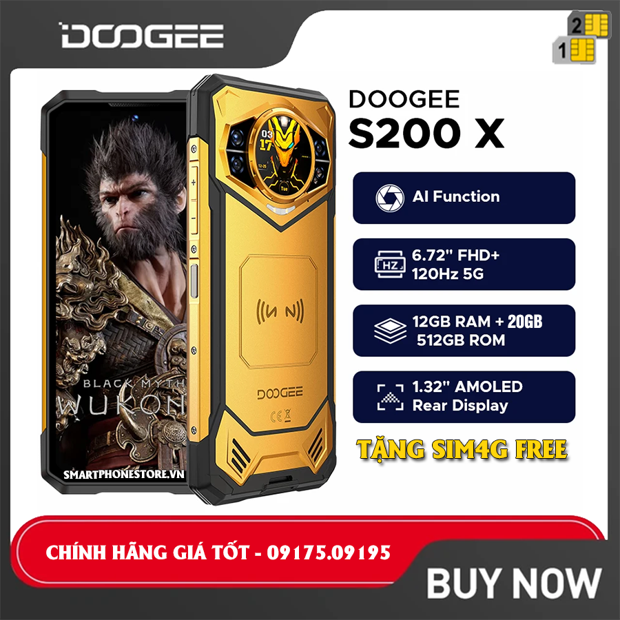 Doogee S200X (5G) - Chính hãng nguyên Seal GIÁ TỐT - 09175.09195