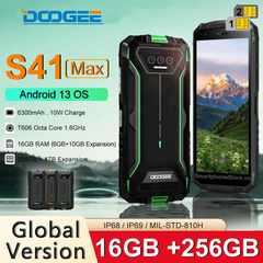 Doogee S41 Max - IP68/69K Pin6300mAh Ram16GB Rom256GB Cam13/8MP Android13