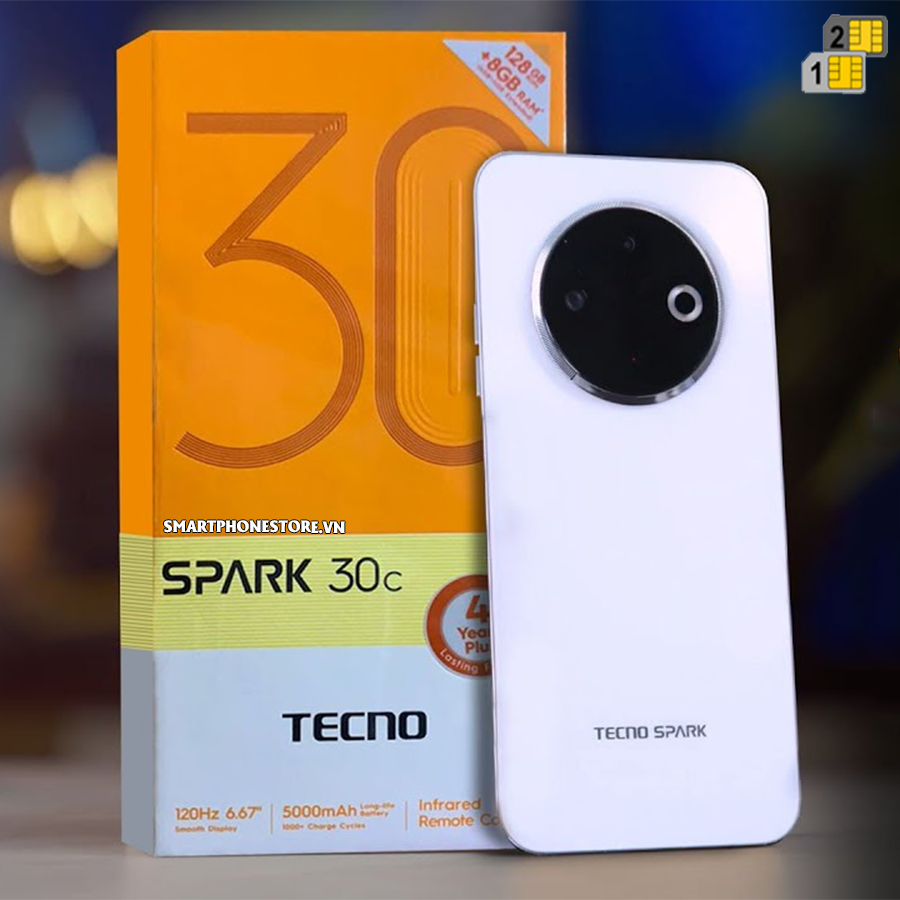 Tecno Spark 30c 6.67" HD+ 120hz Ram8/128GB Cam48/8MP Pin5000mAh Ch