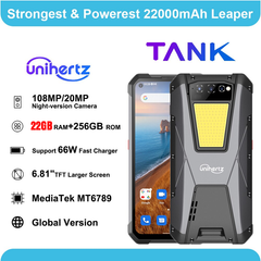 Unihertz Tank - Siêu bền pin 22000mAh cực khủng Ram22GB Rom256GB 4Cam108MP hồng ngoại