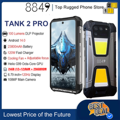 Unihertz Tank 2Pro (8849) - IP68/69K có máy chiếu 100lumens Pin23800mAh Ram24GB Cam108/32MP Android14