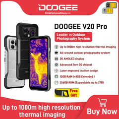 Doogee V20 Pro - 5G Siêu bền camera nhiệt inFiray Ram20GB Pin 6000mAh sạc 33w