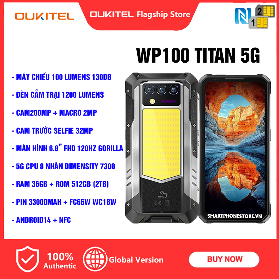 Oukitel WP100 Titan 5G - Chính hãng nguyên seal GIÁ TỐT