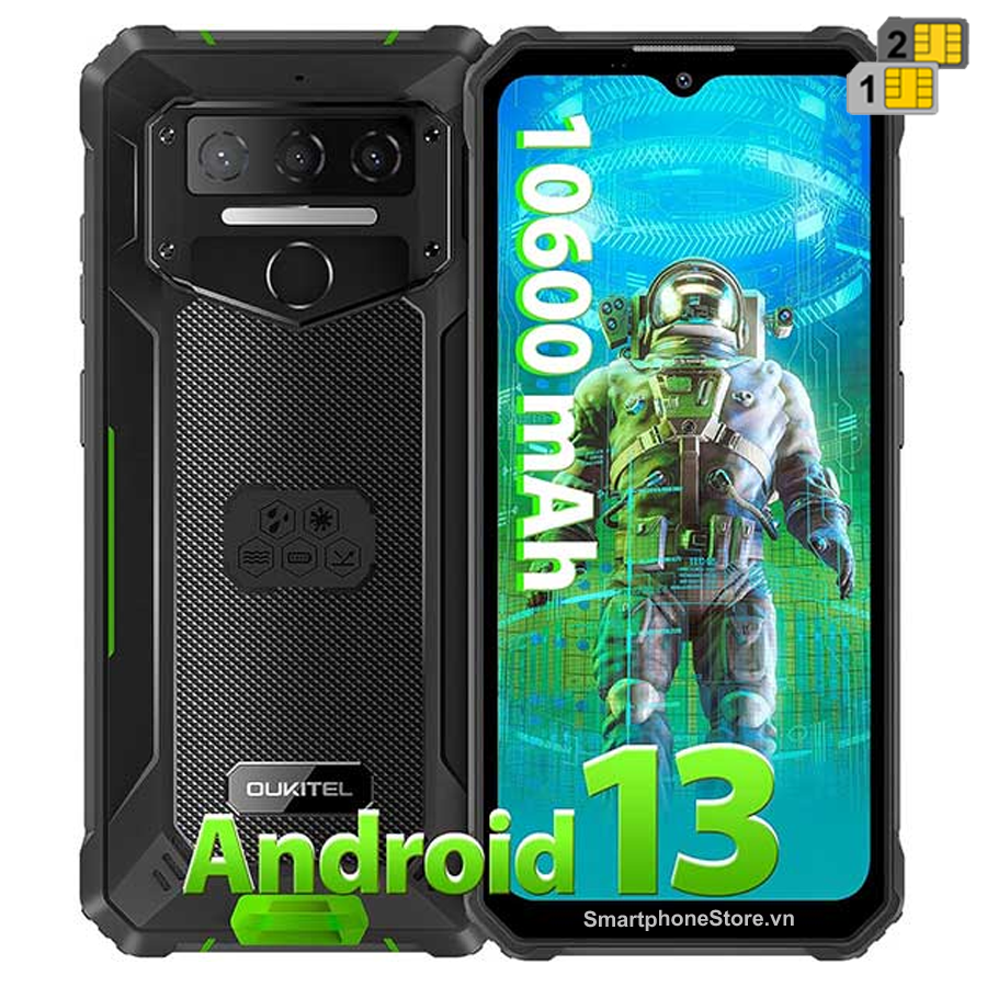 Oukitel WP23 PRO - Siêu bền pin 10600mAh 8nhân Ram16GB Oukitel WP23 PRO - Siêu bền pin 10600mAh 8nhân Ram16GB