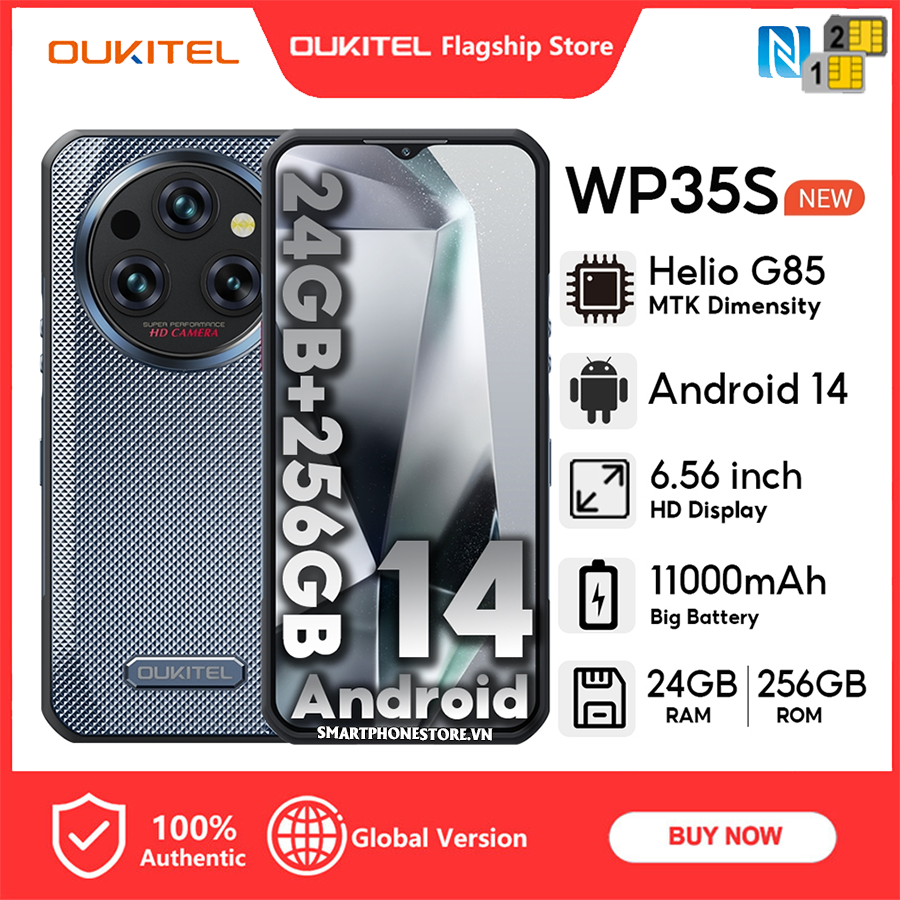 Oukitel WP35s - Chính Hãng Mới Nguyên Seal GIÁ TỐT + KM Hấp Dẫn - 09175.09195