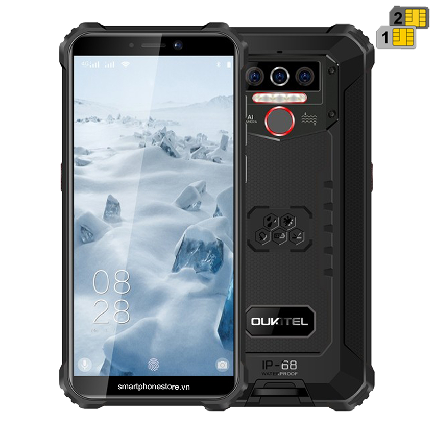 Oukitel WP5 Pro - Siêu bền 4 camera pin khủng 8000mAh Android 10 Ram4GB