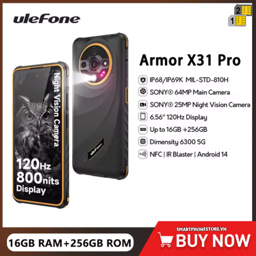 Ulefone Armor X31 Pro 5G - Chính hãng Nguyên Seal Giá Tốt - 09175.09195