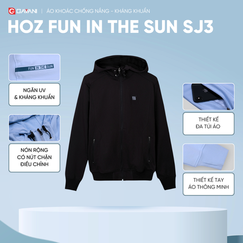 Áo khoác nam chống nắng và kháng khuẩn _ hoz Fun in the Sun - SJ3