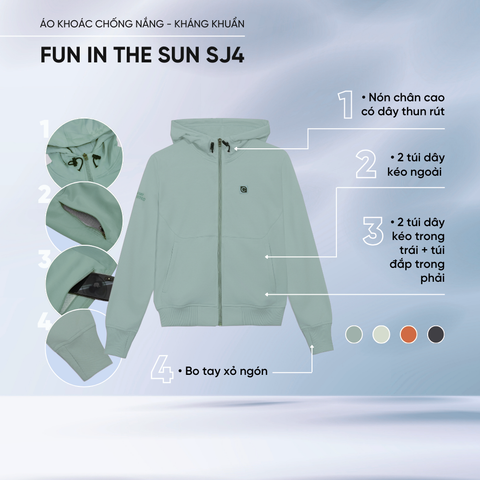 Áo khoác nam chống nắng và kháng khuẩn _ hoz Fun in the Sun SJ4