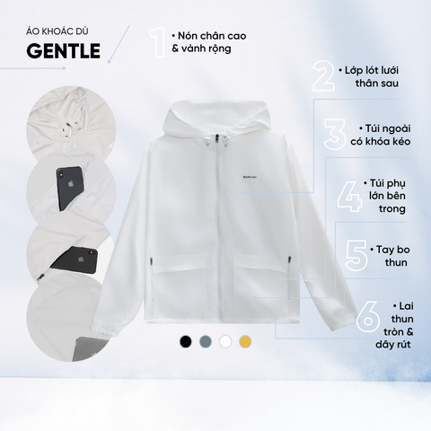 Áo khoác dù nam, áo khoác gió nam 2 lớp _ Gavani hoz Gentle