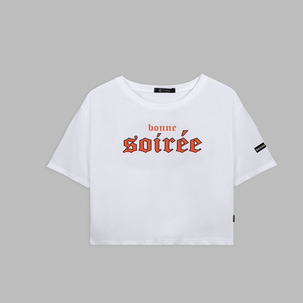 Áo thun nữ croptop rộng _ Gavani Akh Bonne Soiree