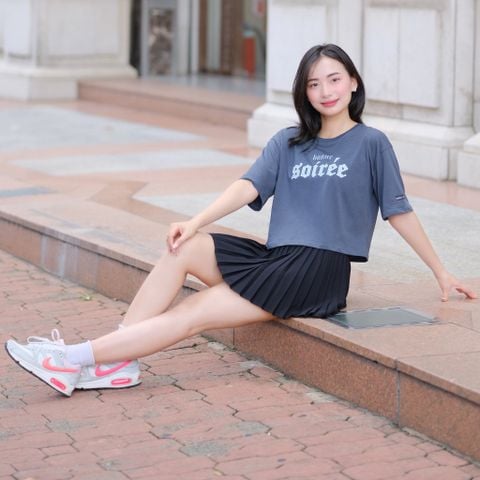 Áo thun nữ croptop rộng _ Gavani Akh Bonne Soiree