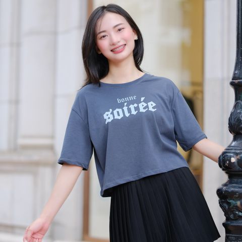 Áo thun nữ croptop rộng _ Gavani Akh Bonne Soiree