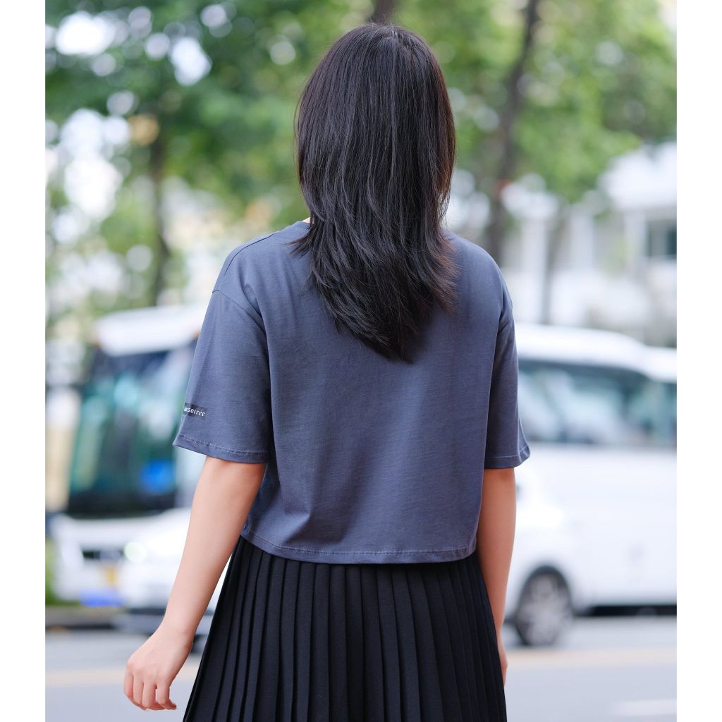 Áo thun nữ croptop rộng _ Gavani Akh Bonne Soiree