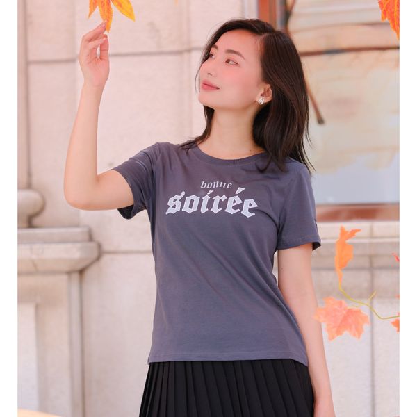 Áo thun nữ cổ tròn form basic Gavani Akh Bonne Soiree