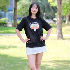 Áo thun nữ form rộng tay ngắn _ Gavani Akh Party Time