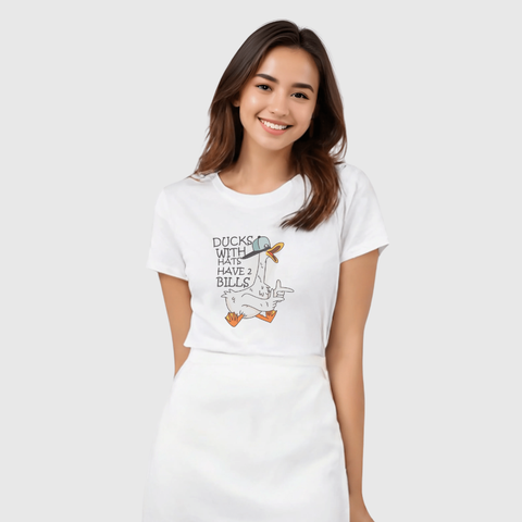 Áo thun nữ ngắn tay form basic Gavani akh Duck