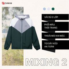 Áo khoác nam chất liệu dù 2 lớp phối màu thời trang Gavani _ Hoz Mixing 2