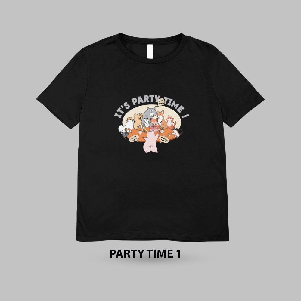 Áo thun nam basic, ngắn tay _ Gavani Akh Party Time