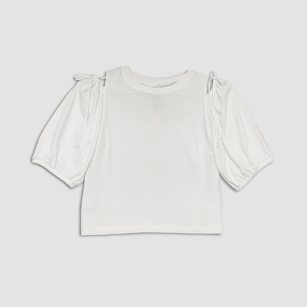 Áo thun nữ thiết kế cách điệu croptop _ Gavani akh Puff Sleeve W2