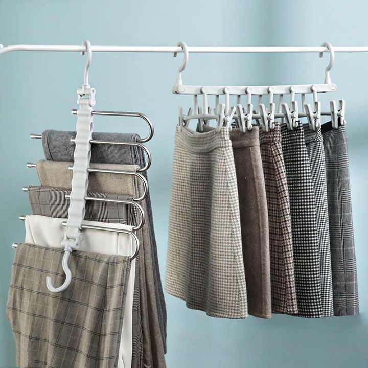 Moc Treo Quần Ao đa Năng Chất Liệu Inox 6 Tầng Phơi đồ Thong Minh Gia Shop Thời Trang Nice