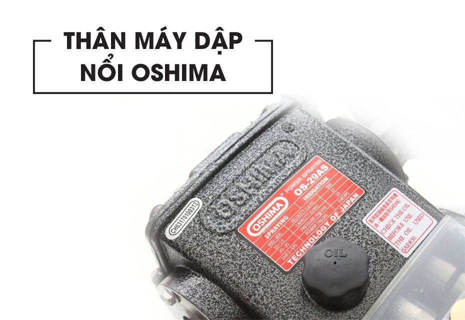 Đầu Xịt Oshima OS 39S  (PISTON SỨ) - Công suất 2HP