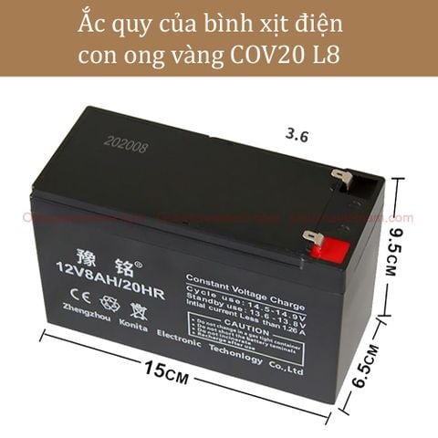 Bình xịt điện con ong vàng COV 20 L 8