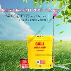 Bình xịt điện phun thuốc trừ sâu Cali 20DP ( Tặng kèm gói thuốc diệt côn trùng )