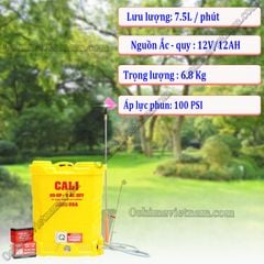 Bình xịt điện phun thuốc trừ sâu Cali 20DP ( Tặng kèm gói thuốc diệt côn trùng )