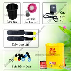 Bình xịt điện phun thuốc trừ sâu Cali 20DP ( Tặng kèm gói thuốc diệt côn trùng )