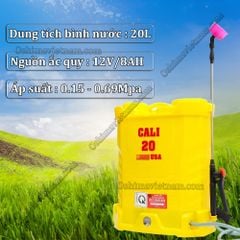 Bình xịt điện phun thuốc Cali 20L ( Tặng kèm gói thuốc diệt côn trùng )