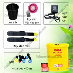 (Combo) Bình xịt điện Cali 20S + ắc quy 12V8Ah ( Tặng kèm gói thuốc diệt côn trùng )
