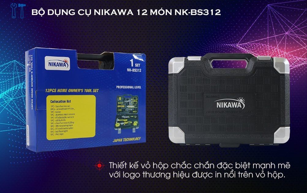 Bộ dụng cụ Nikawa Tools 12 món NK-BS312