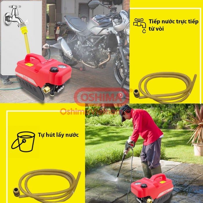 Máy rửa xe gia đình Oshima OS 120C  1.8KW