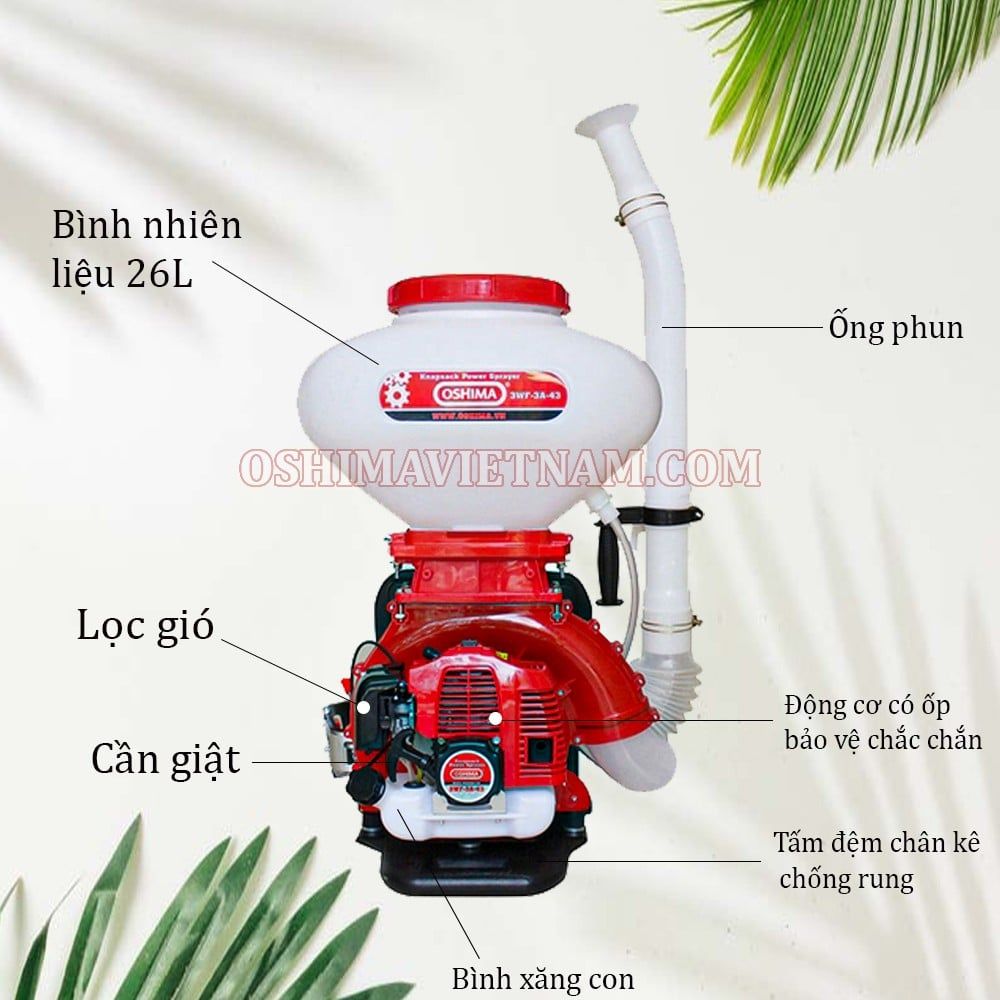 Bình xạ phân Oshima 3WF- 3A- 43