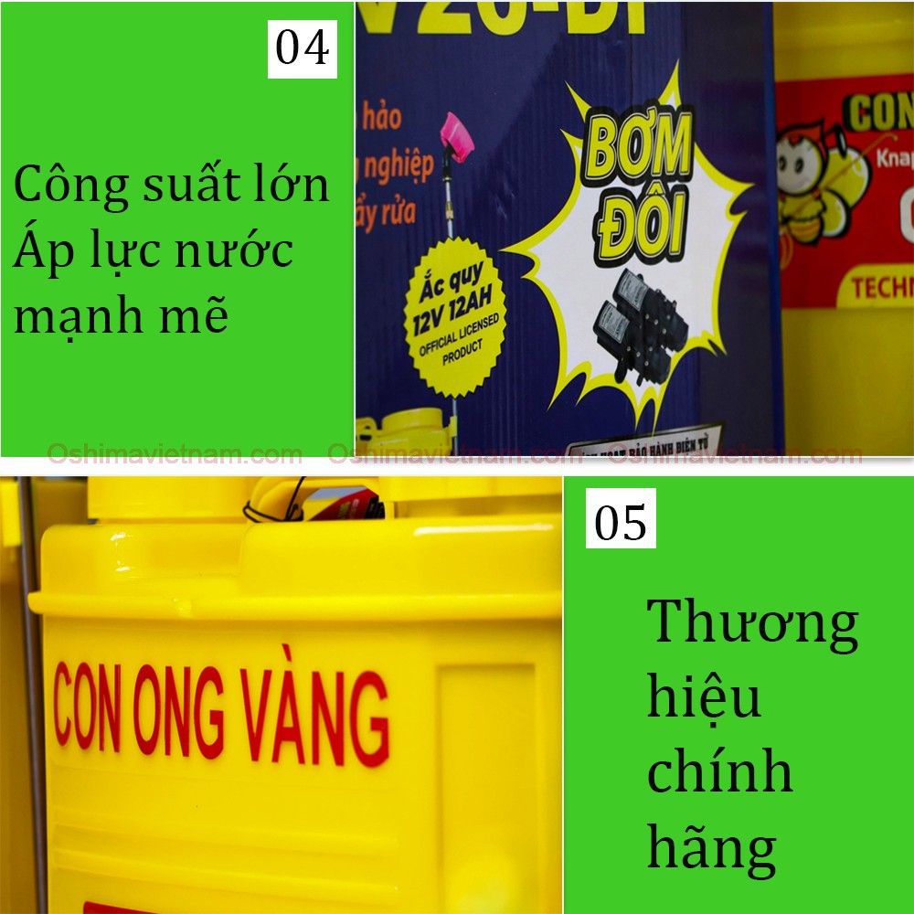 Bình xịt điện con ong vàng COV 20 DP