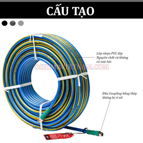 Dây hơi Hankook No.6 8.5mm x 50m Xanh dương