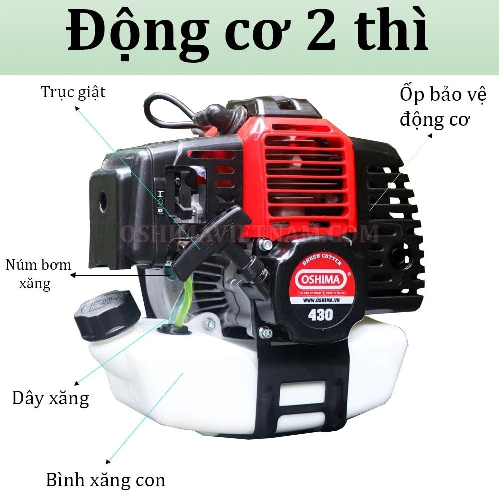 Máy cắt cỏ, phát cỏ Oshima 430 bạc