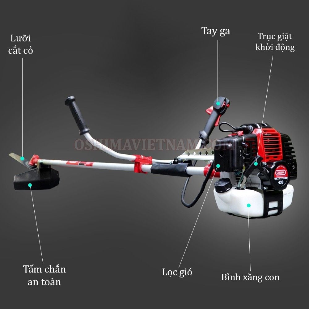 Máy cắt cỏ, phát cỏ Oshima 430 bạc
