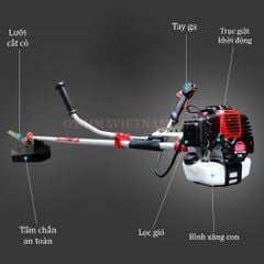 Máy cắt cỏ, phát cỏ Oshima 430 bạc