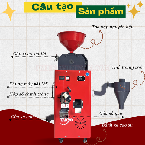 Máy xay xát gạo Takyo TK 250 C