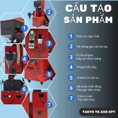 Máy xay xát gạo Takyo TK 250 CPT