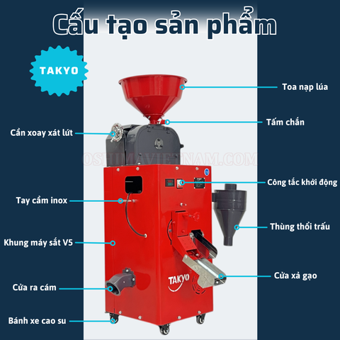 Máy xay xát gạo Takyo TK 250