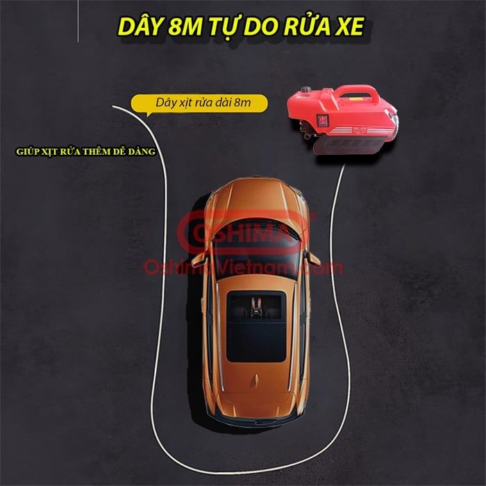 Máy rửa xe gia đình Oshima OS 120C  1.8KW