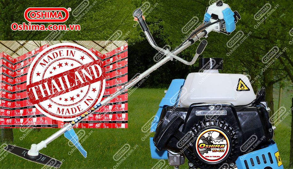 MÁY CẮT CỎ, PHÁT CỎ OSHIMA TX 411 MADE IN THÁI LAN