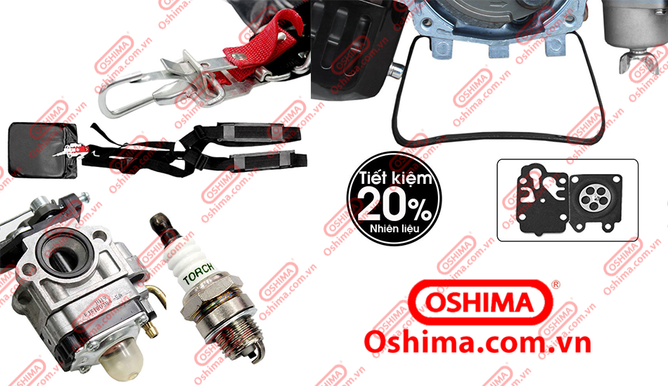 MÁY CẮT CỎ, PHÁT CỎ OSHIMA TX 411 MADE IN THÁI LAN