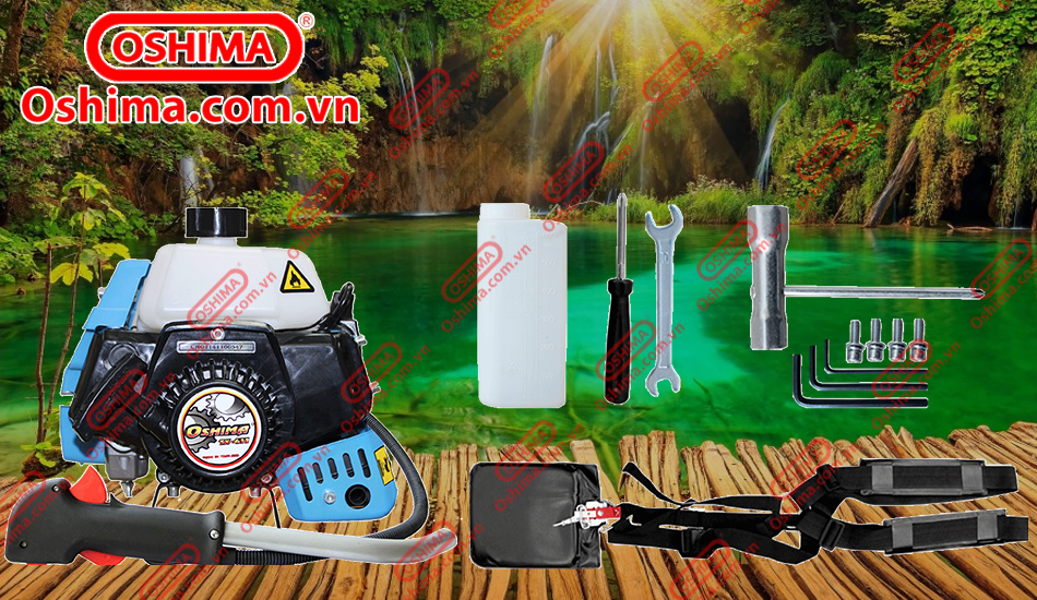 MÁY CẮT CỎ, PHÁT CỎ OSHIMA TX 411 MADE IN THÁI LAN