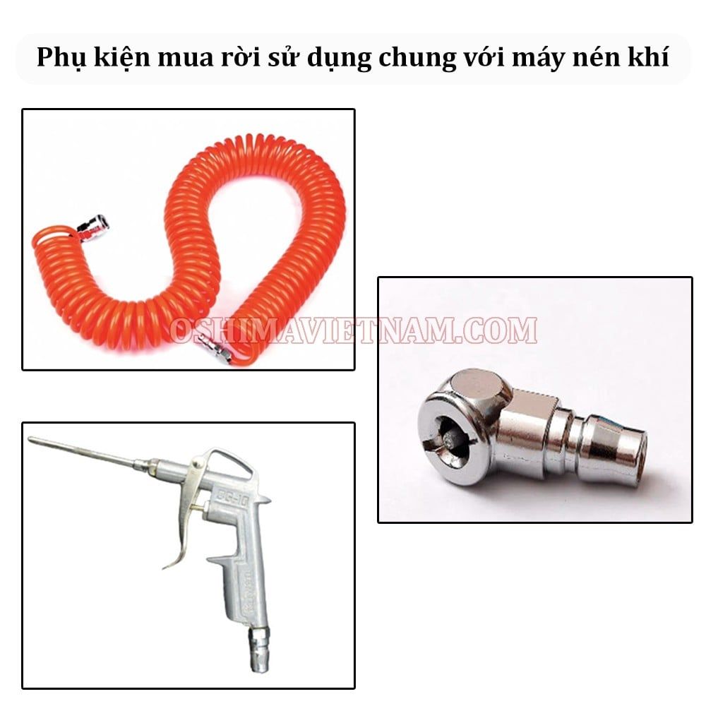 Máy nén khí không dầu Mitsukaisho 24 2.0HP Xanh dương Điện 1 pha